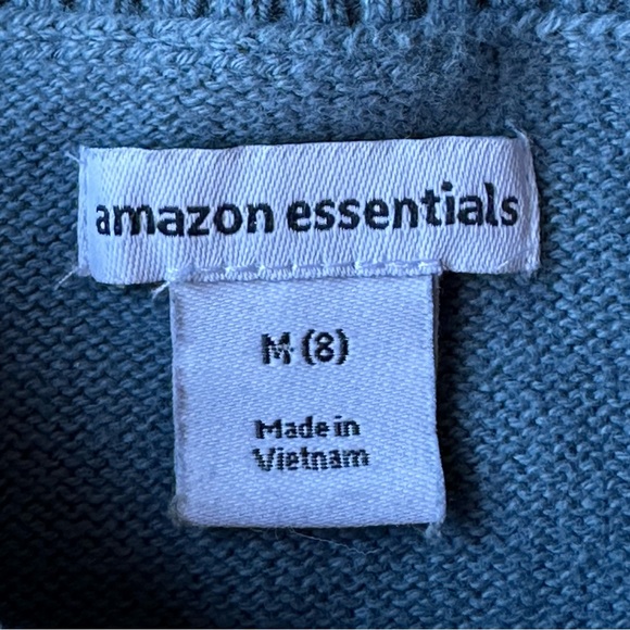 Amazon Essentials Blue Cat Girls Pullover Crewneck Sweater size Medium 8 - Picture 5 of 9